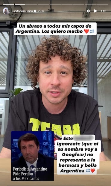 A través de historias de Instagram el creador de contenido mexicano expresó que el periodista demostró ser "ignorante". Foto: Instagram @luisitocomunica
