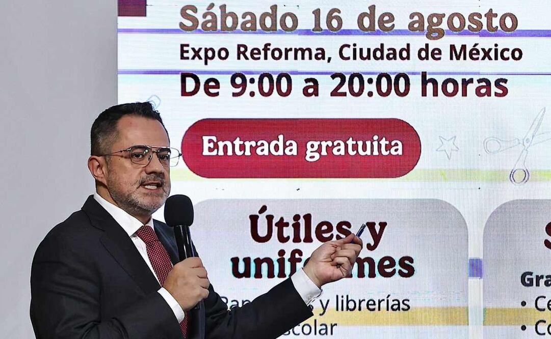 Iván Escalante, titular de la Procuraduría Federal del Consumidor (Profeco), durante la mañanera del 28 de julio del 2025. Foto: Berenice Fregoso / EL UNIVERSAL.