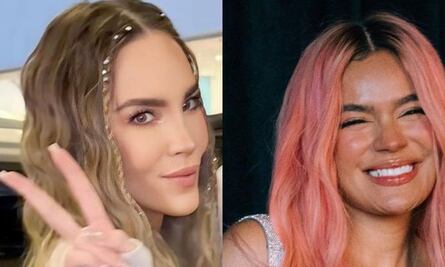Belinda y Karol G sorprenden en la red con looks al estilo RBD e imponen tendencia