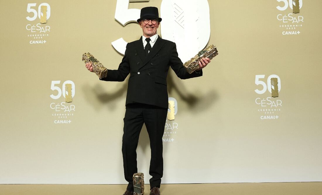 El director de "Emilia Pérez", Jacques Audiard, consiguió siete estatuillas en los Premios César en Francia. Foto: AFP.