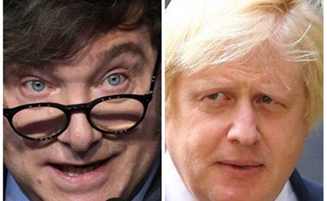 El presidente argentino, Javier Milei, recibió al ex primer ministro británico Boris Johnson. Foto: AP/Archivo