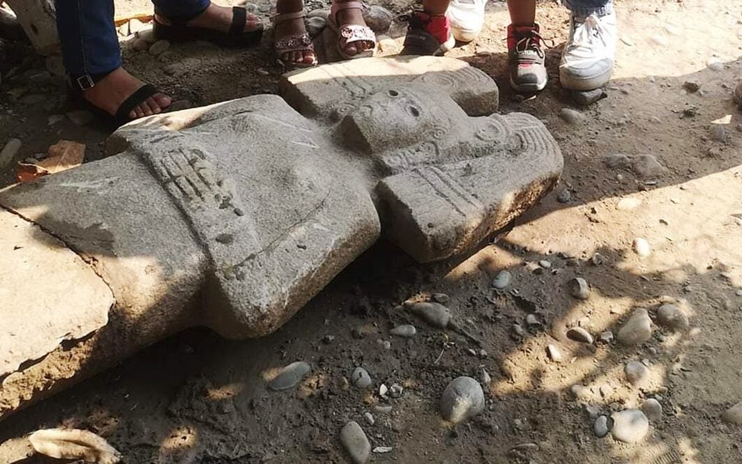 El hallazgo fue hecho por pobladores de Álamo Temapache.
Foto: Ecos de la Huasteca, cortesía