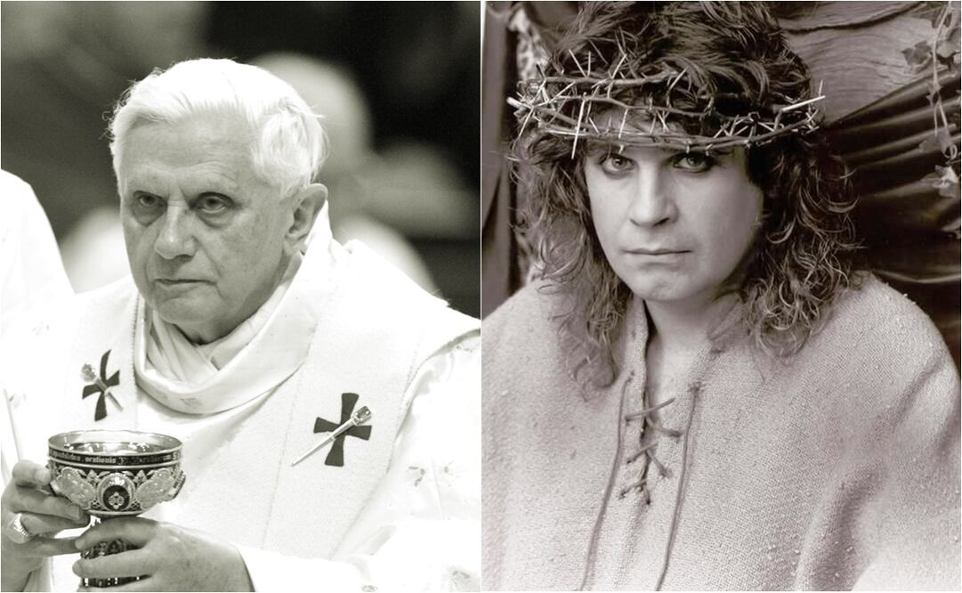 Joseph Ratzinger, el papa Benedicto XVI, condenó la música de Black Sabbath.
Fotos: AP e Instagram, vía @ozzyousbourne