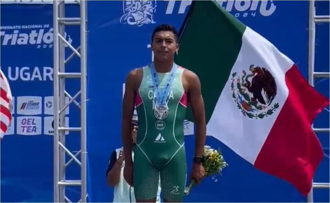 FOTO: ESPECIAL - Dylan Campa conquista la medalla de oro en la Copa de las Américas de Triatlón