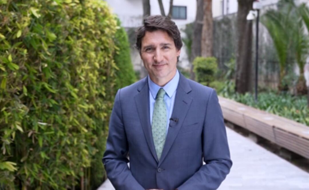 El primer ministro de Canadá, Justin Treudeau en su videomensaje. Foto: Tomada del video 