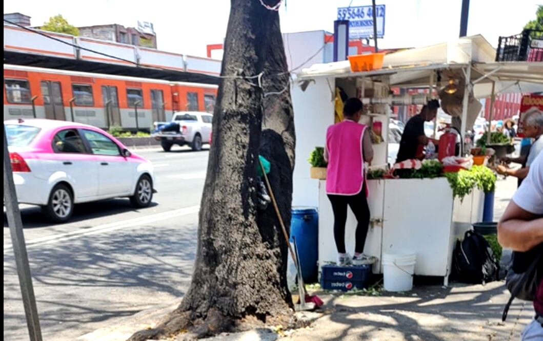 Puestos que se encontraban sobre calzada de Tlalpan han sido reubicados a calles secundarias por obras. Foto: especial