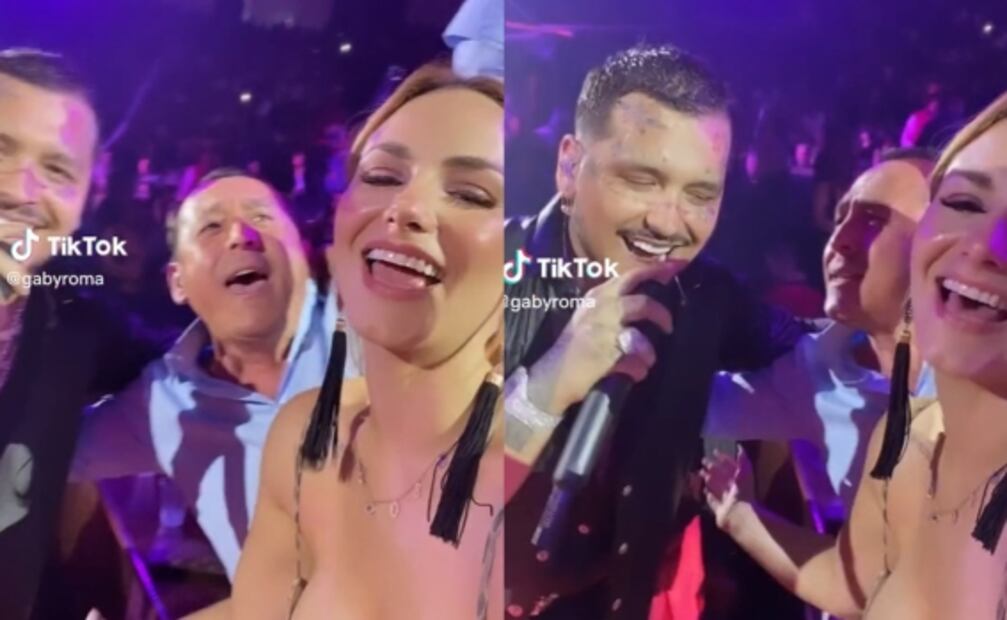 Captan de ojialegre a Christian Nodal con el escote de una fanática