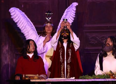 Jueves Santo sin público en representación de Iztapalapa