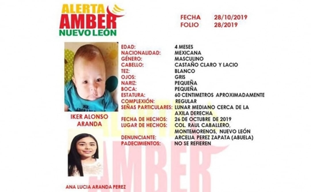 Se lanzó una Alerta Amber para localizar a Ana Lucía Aranda y su hijo Iker. Foto: Especial