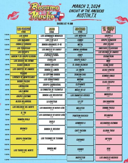 Elenco en el Festival Bésame Mucho 2024.