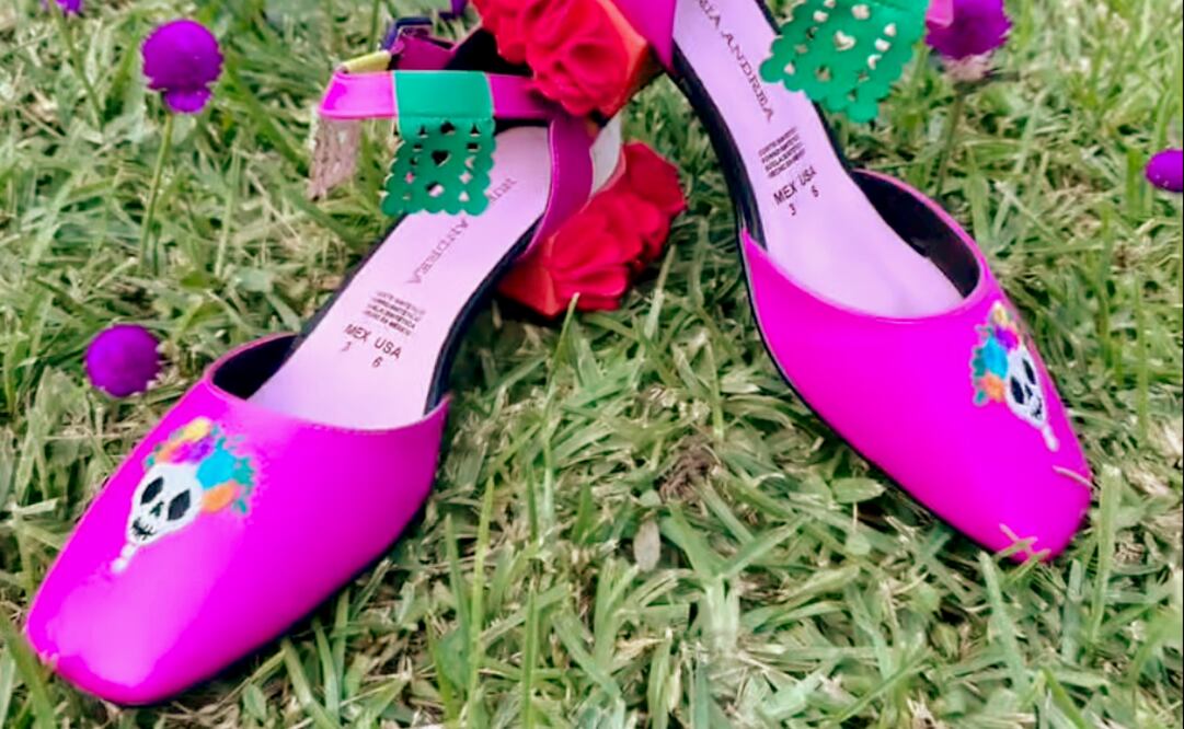 Esta edición limitada de zapatos está inspirada en la tradicional Catrina de Día de Muertos. Foto: Instagram @nuriaandreadisenoencalzado