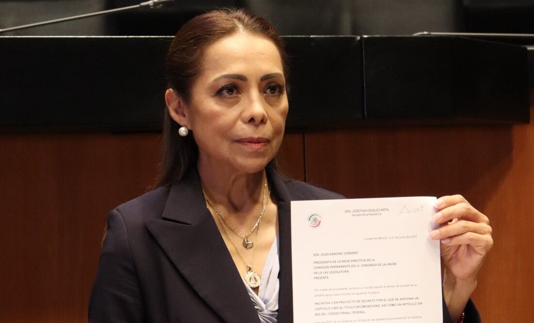 Josefina Vázquez Mota presentó en el Senado una iniciativa para castigar con hasta 60 años de cárcel los linchamientos. Foto: Especial