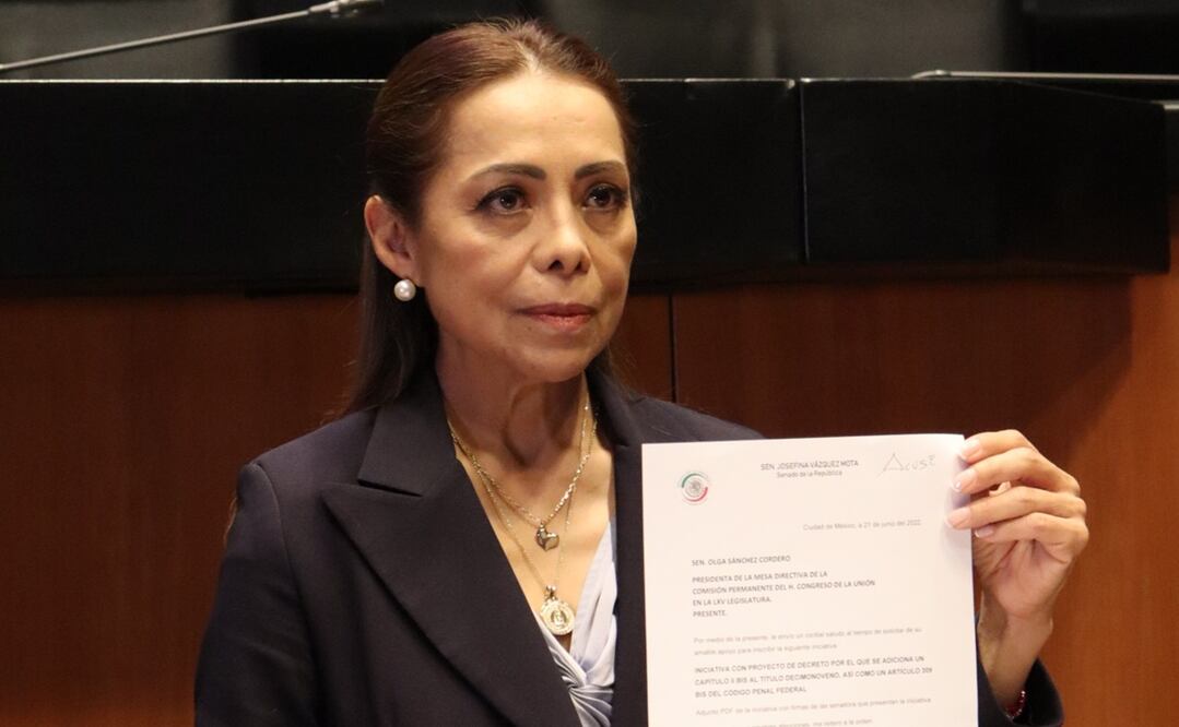 Josefina Vázquez Mota presentó en el Senado una iniciativa para castigar con hasta 60 años de cárcel los linchamientos. Foto: Especial