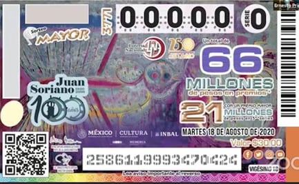 Con boleto de la Lotería Nacional, inician actividades del centenario de Juan Soriano