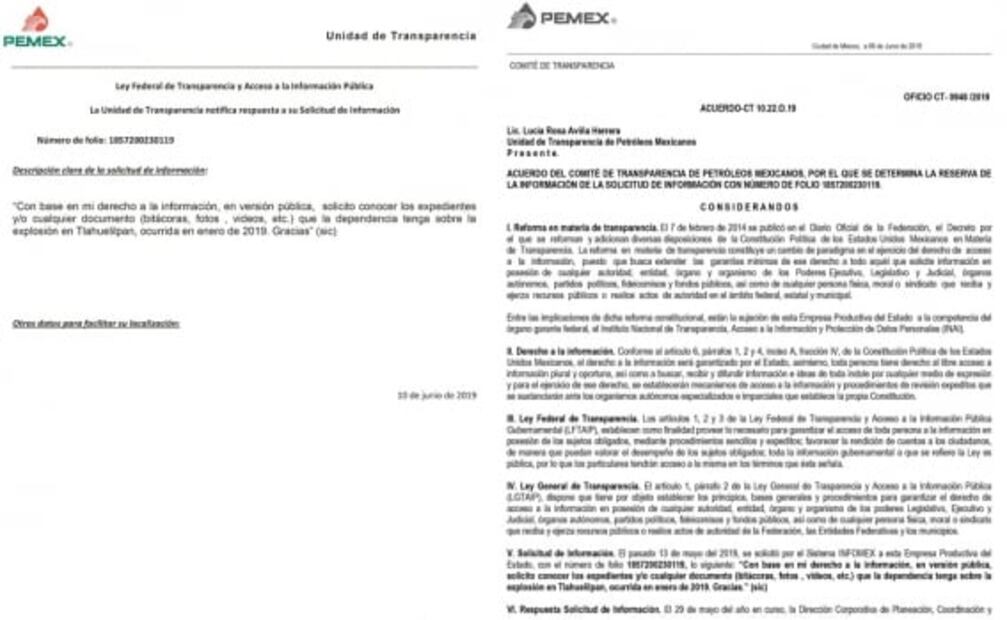 Pemex reserva por cinco años el caso Tlahuelilpan