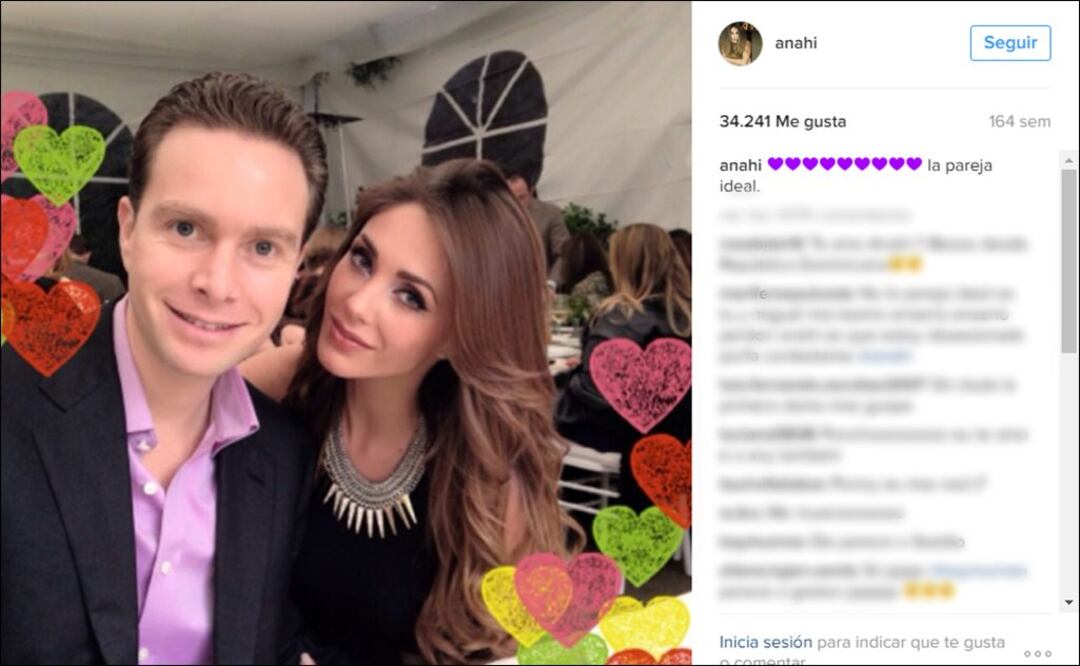 La cantante Anahý y el gobernado de Chiapas, Manuel Velasco iniciaron su romance en 2012