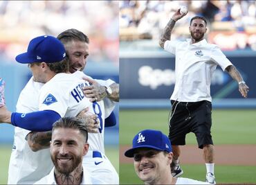 Sergio Ramos lanzó la primera bola en el duelo de los Dodgers frente a los Padres; el español fue invitado por Los Ángeles