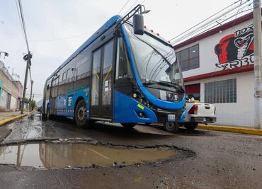 Surgen más baches en la ruta alterna del Trolebús Santa Martha-Chalco