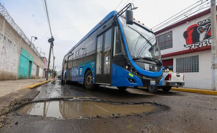 Surgen más baches en la ruta alterna del Trolebús Santa Martha-Chalco