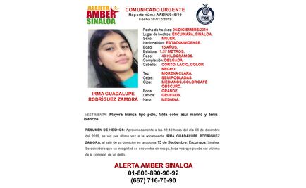 Desaparece menor de nacionalidad estadounidense en Escuinapa, Sinaloa