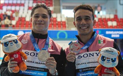 Los clavadistas mexicanos Osmar Olvera y Juan Celaya brillan en Mundial de Deportes Acuáticos; conquistan medalla de plata