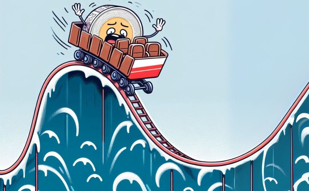 En lo que va de 2025, la paridad peso-dólar entró en un periodo de gran volatilidad. Ilustración: Generada con Copilot (inteligencia artificial)