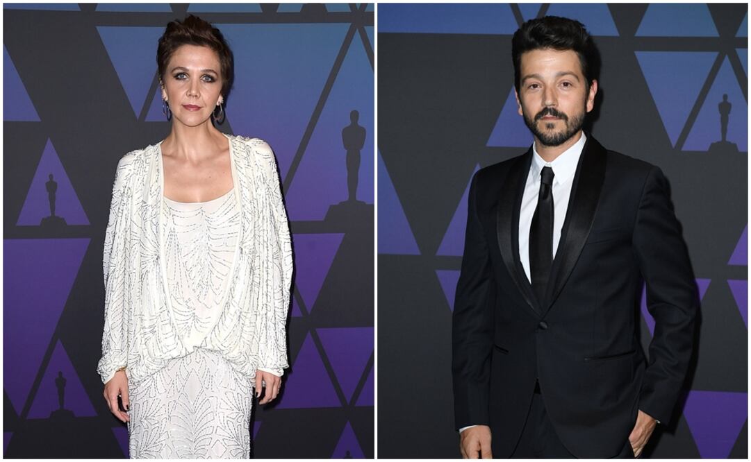 Maggie Gyllenhaal y Diego Luna. Foto: Kevin Winter/Getty Images/AFP- Valerie Macon/AFP