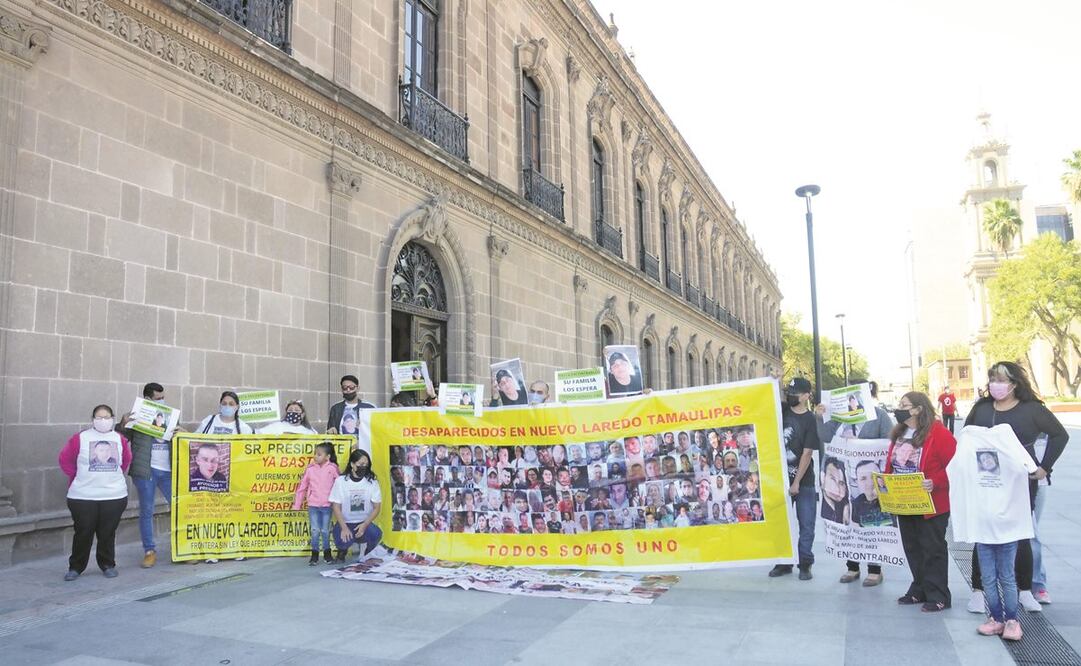 La agrupación Desaparecidos en Nuevo Laredo, Tamaulipas exigió que se ponga freno a ese delito. Foto: Emilio Vásquez. El Universal