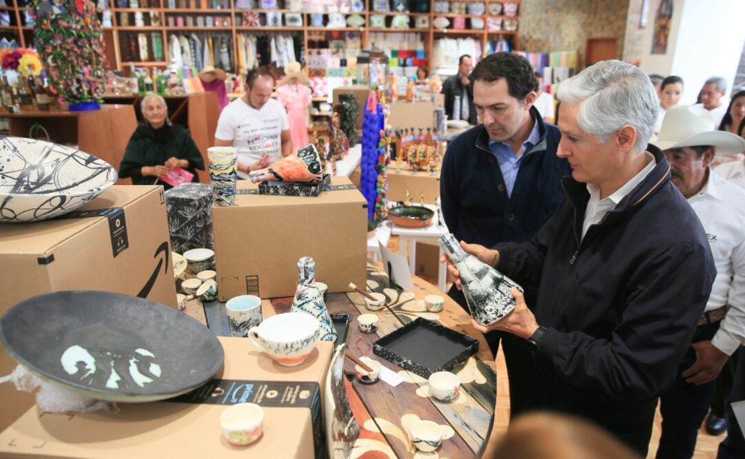 El gobernador del estado presentó un proyecto de artesanías mexiquenses a través de Amazon