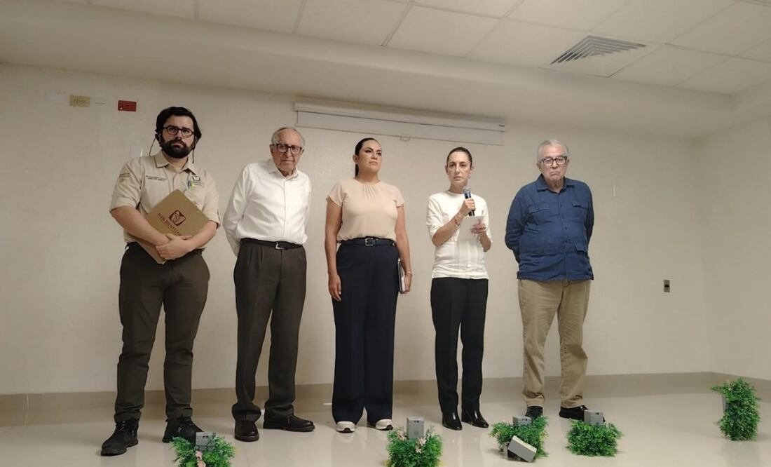 La Presidenta de México, Claudia Sheinbaum, durante la conferencia acerca de Ovidio Guzmán en Sinaloa. Foto: Eduardo Dina / EL UNIVERSAL