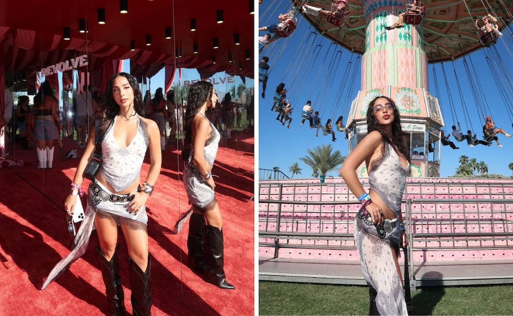 El look de Revolve que mezcla actitud western con siluetas ultra favorecedoras.
Foto: Instagram @oficialmariachacon