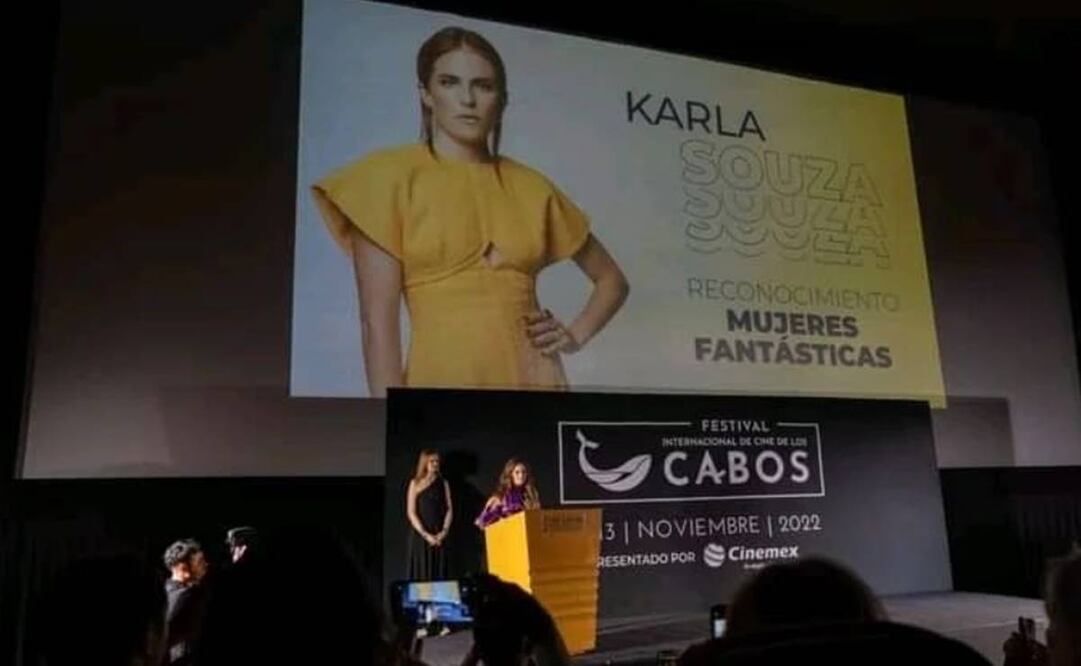 La actriz Karla Souza fue reconocida como “Mujer fantástica”  por su labor como intérprete y productora. Instagram loscabosfilmfestival