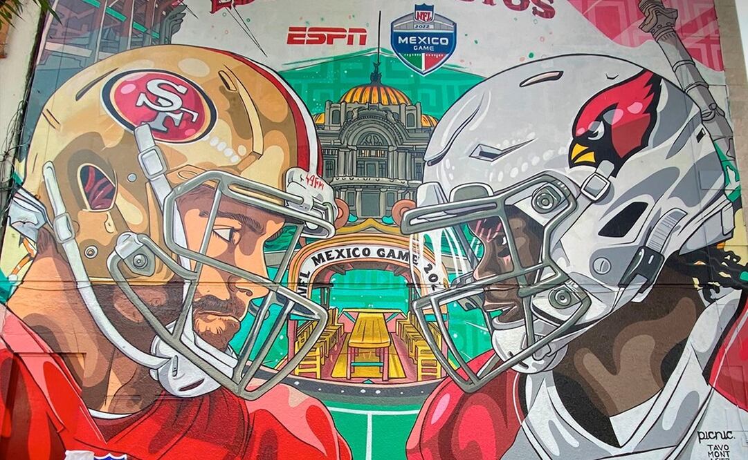 El mural promocional al partido de este año / Foto: NFL