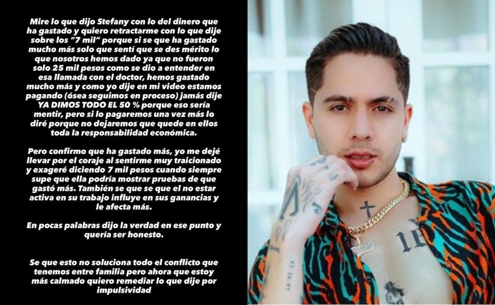 Juan de Dios Pantoja se retracta y pide perdón por atacar a Steff Loaiza. Foto: Captura de pantalla y redes sociales