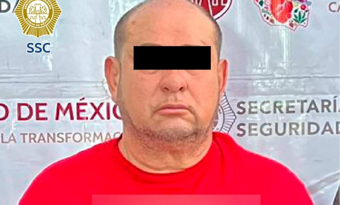 Detienen a Israel Gálvez Estrada identificado como jefe de plaza del CJNG y líder de una célula delictiva que opera en 3 alcaldías de la CDMX (14/05/2025). Foto: Especial