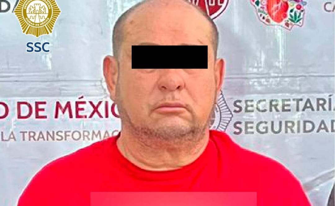 Detienen a Israel Gálvez Estrada identificado como jefe de plaza del CJNG y líder de una célula delictiva que opera en 3 alcaldías de la CDMX (14/05/2025). Foto: Especial