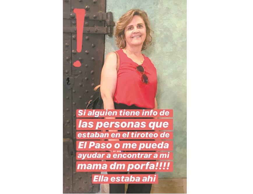 Desesperación. La hija de María Eugenia Legarreta subió a sus redes la foto de su madre antes de saber que había fallecido. Foto/ESPECIAL