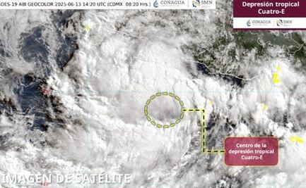 Se forma la depresión tropical Cuatro-E; prevén lluvias intensas en Michoacán, Guerrero y Oaxaca