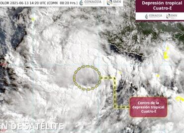 Se forma la depresión tropical Cuatro-E; prevén lluvias intensas en Michoacán, Guerrero y Oaxaca