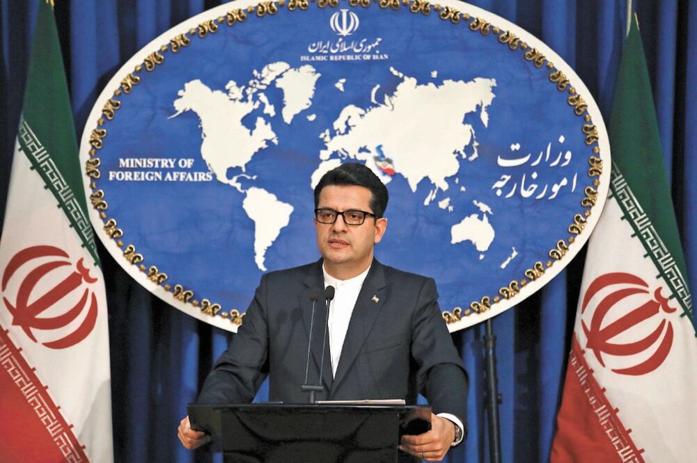 El canciller iraní, Abbas Mousavi, rechazó el pasado mayo la demanda francesa de liberar a la Sra. Adelkhah, una investigadora acusada de espía. Foto: VAHID SALEMI. AP