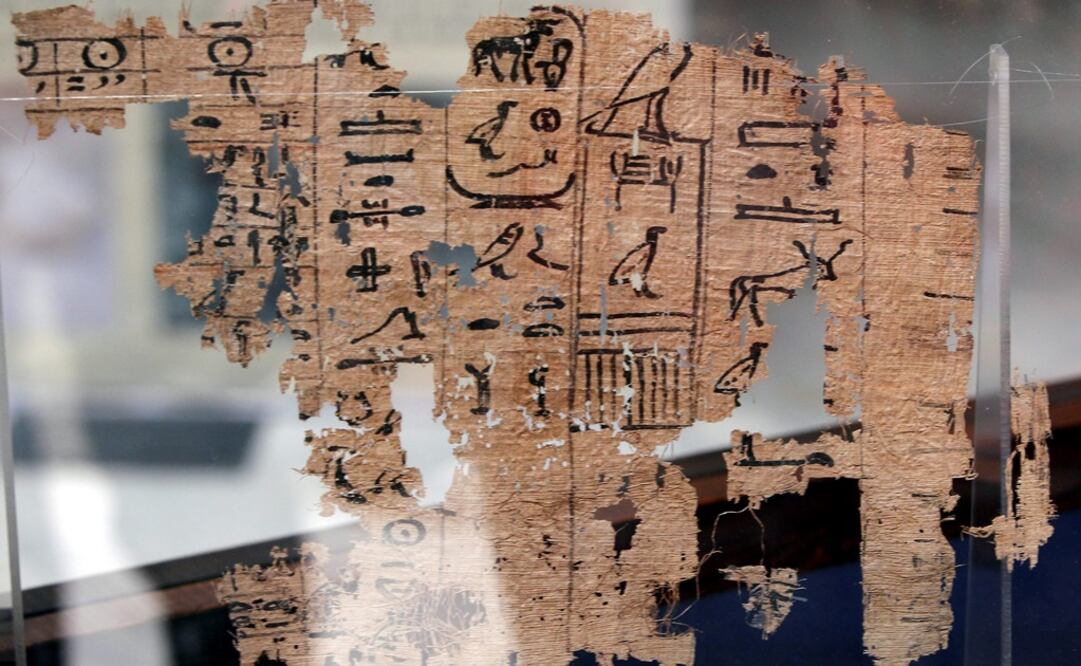 Detalle del papiro del rey Yufu. Foto: EFE/KHALED ELFIQI