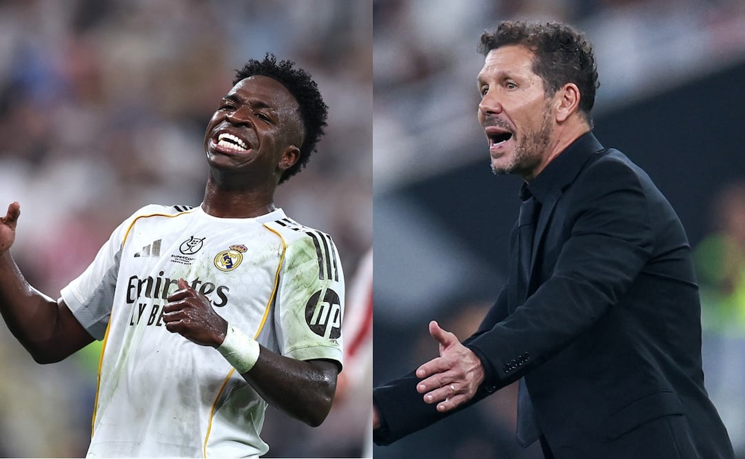 Vinicius Jr. y su burla contra Simeone tras eliminación del Atlético de Madrid / Foto: AFP