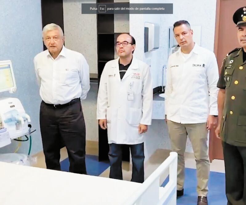 El presidente Andrés Manuel López Obrador visitó ayer el nuevo hospital de la Mujer y del Niño en Oaxaca, el cual cuenta con 120 camas. TOMADA DE VIDEO