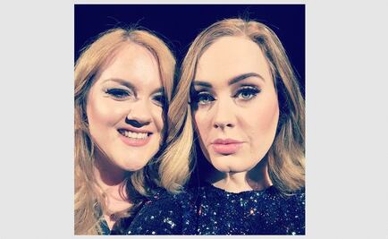 Adele comparte escenario con su "doble"