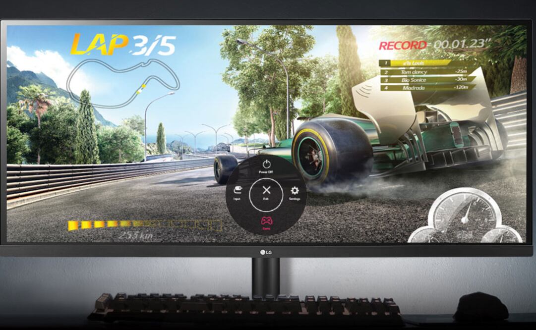 La relación de aspecto 21:9 de este monitor Full HD es 33% más grande (alargada) que el monitor tradicional tipo 16:9. E
