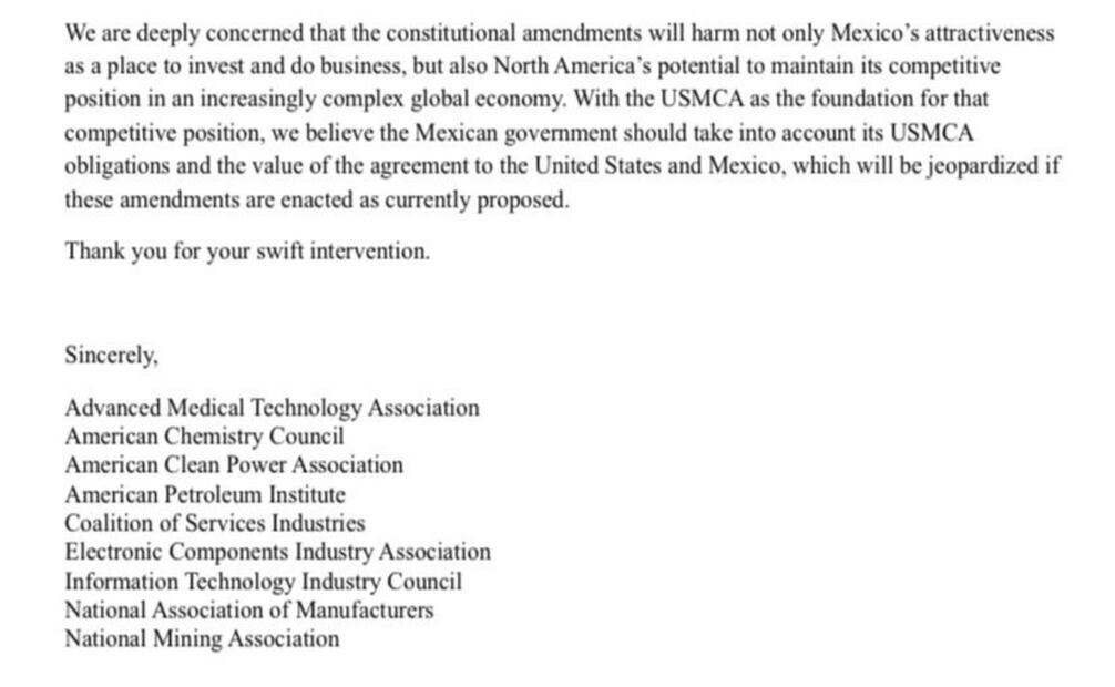 Carta dirigida al secretario de Estado del vecino país del Norte, Antony Blinken
