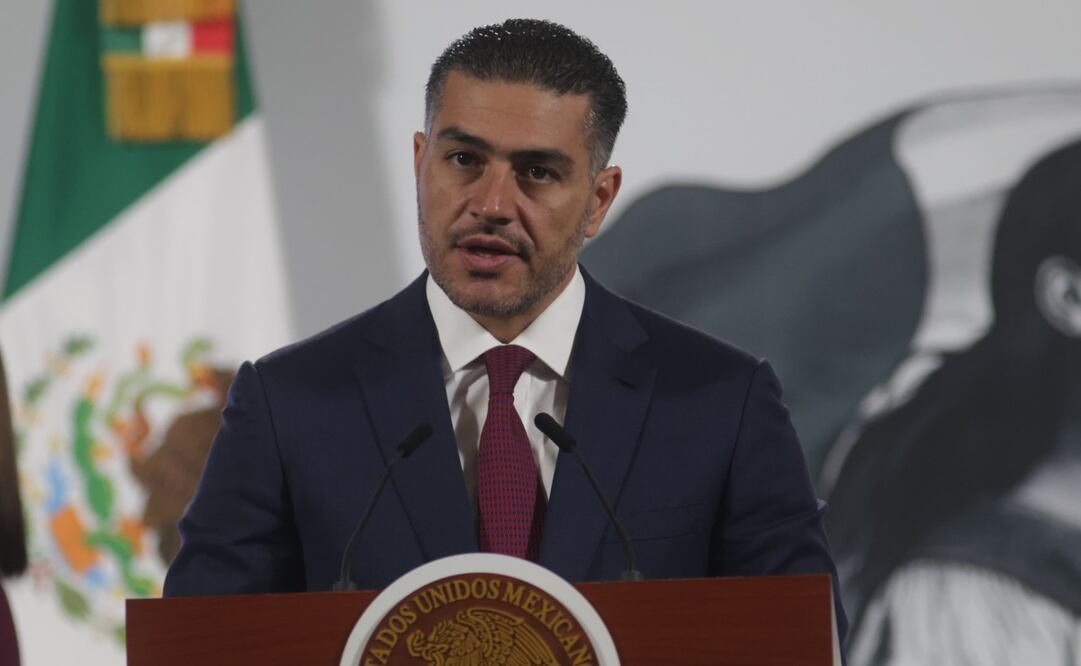 Omar García Harfuch, secretario de Seguridad y Protección Ciudadana (SSPC), destacó que la localización hace unos días de un túnel de más de medio kilometro en Tijuana. Foto: Carlos Mejía / EL UNIVERSAL
