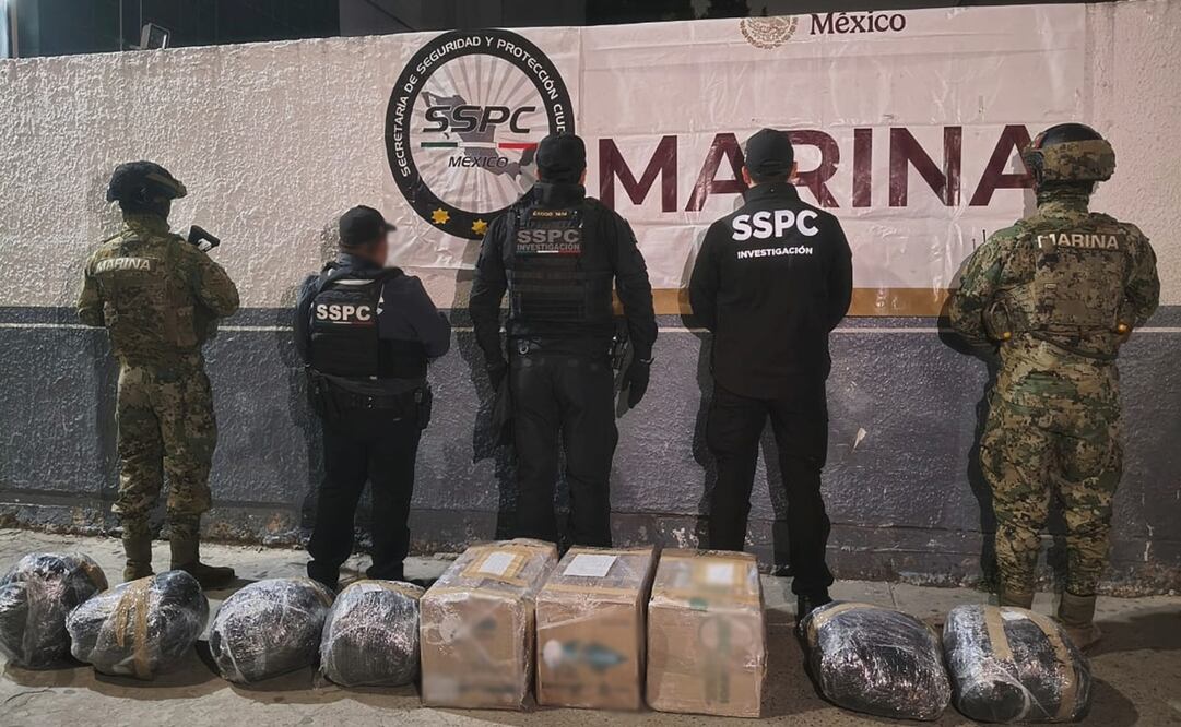 Autoridades aseguran 150 kilogramos de metanfetamina en Bajo California. Foto: Especial