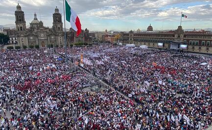 Sheinbaum da la bienvenida a los asistentes del AMLOFest en Zócalo capitalino 
