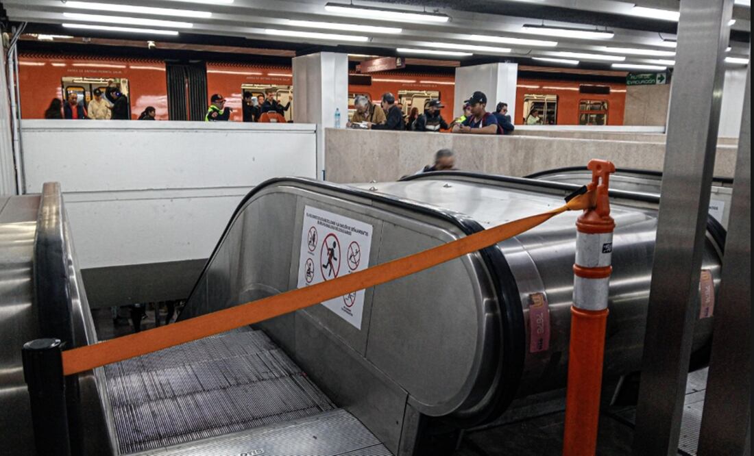 Usuarios de la Línea 1 del Metro reportan fallas en la operatividad de las escaleras eléctricas y elevadores. Foto: Gabriel Pano/EL UNIVERSAL